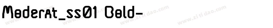 Moderat_ss01 Bold字体转换